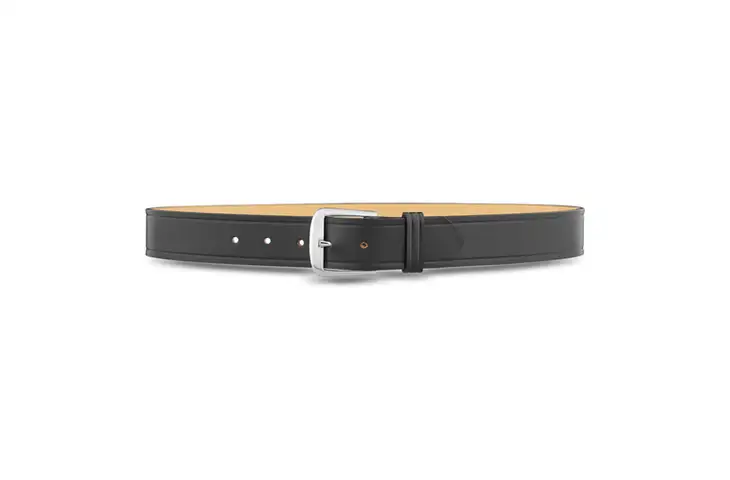 DutyMan 1-1/2inch Plain Leather Garrison Belt With Nickel Buckle DTY-1511-40-9021